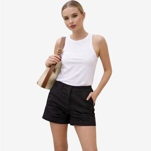 J.Crew Black Chino Broken-In Cotton Mini Shorts Size 12 | Clean Girl Classic